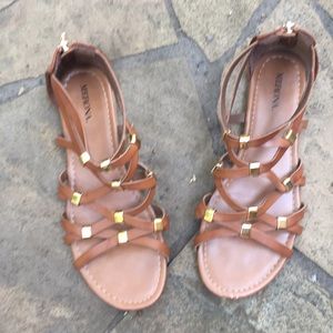 Brown gladiators sandals